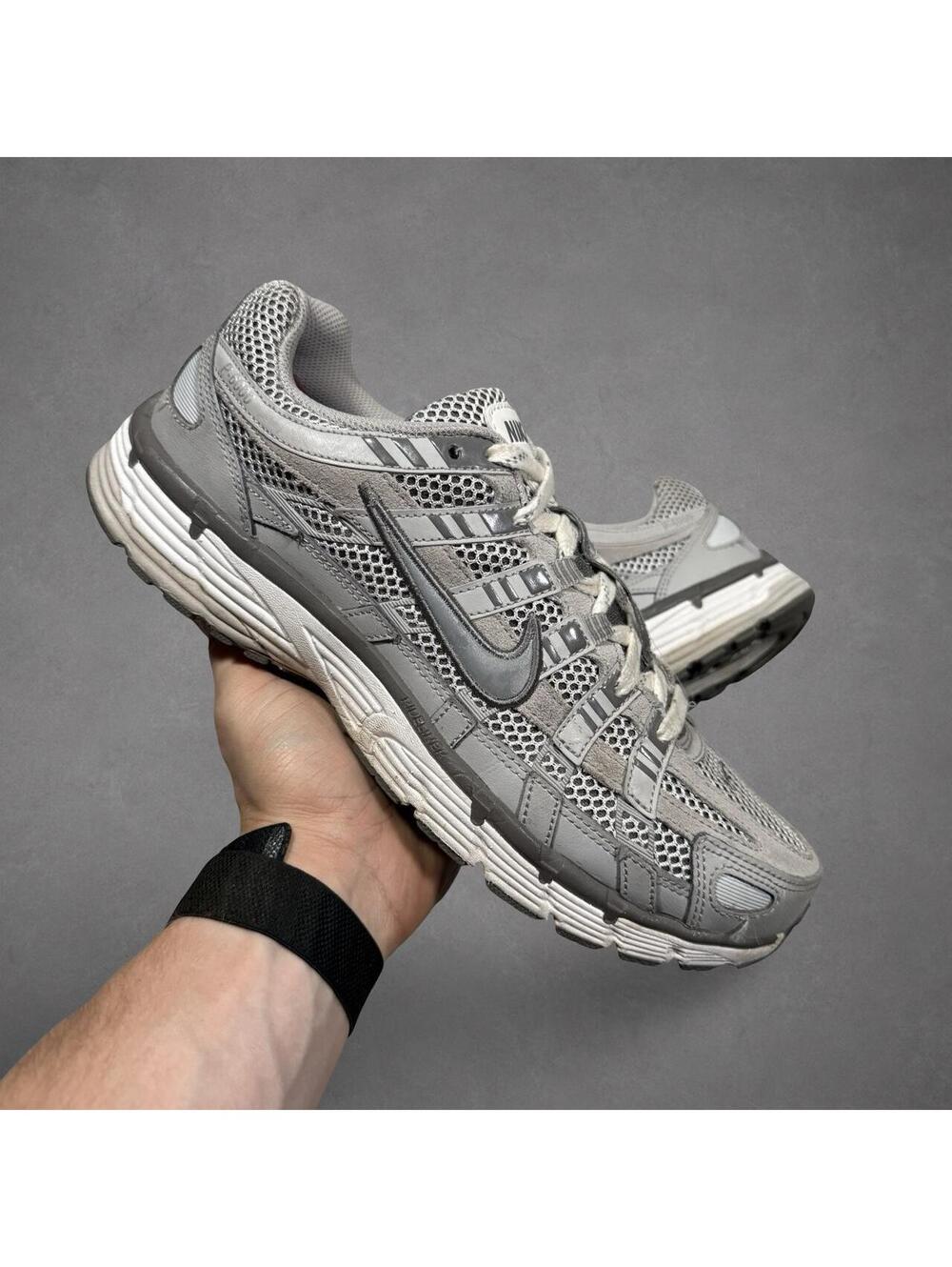 Nike P-6000 Light Iron Ore Metallic Silver Grey Sneakers Size 10.5